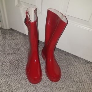 Red Rain Boots